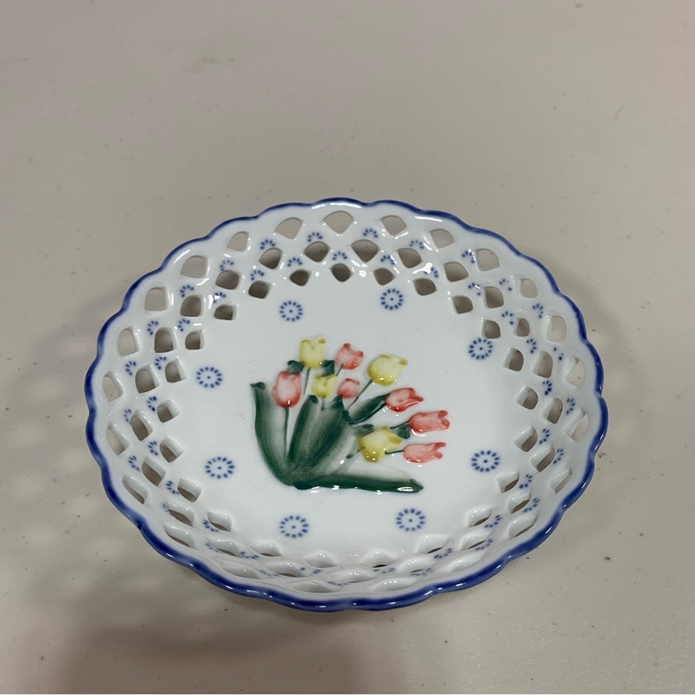 Delftware Vintage Saucer RoyalTwickel Hand painted 5inch